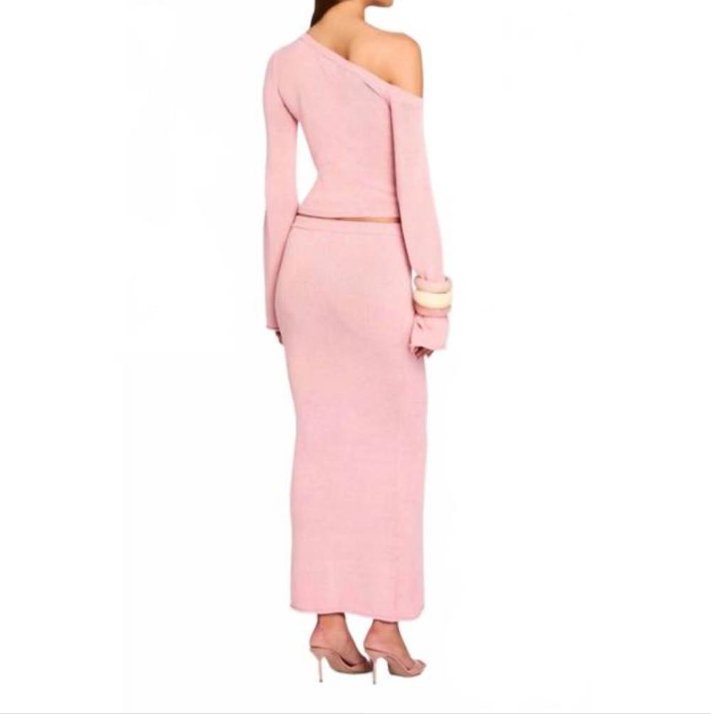 SER.O.YA | Alivia Knit Top Pale Blush Pink Size XL Retrofete Euro Chic Cropped - Picture 4 of 16